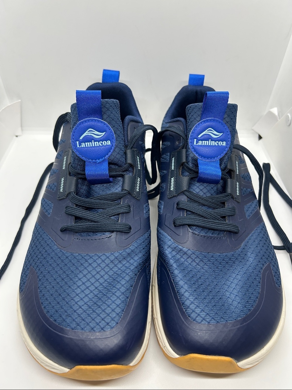 Lamincoa Blue Wide Men's Sneakers Hiking Walking Lightweight Breathable Shoe... - Picture 2 of 12